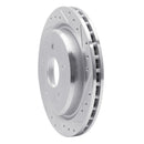 R1 97-09 Cadillac XLR Front & Rear Drilled & Slotted Silver Brake Rotor Set