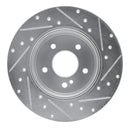 R1 98-03 Mercedes-Benz E320 Rear Left Drilled & Slotted Silver Brake Rotor