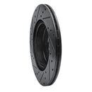 R1 11-16 BMW Z4 Rear Right Drilled & Slotted Black Brake Rotor