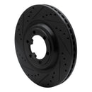 R1 12-18 Chevrolet Colorado Front Left Drilled & Slotted Black Brake Rotor