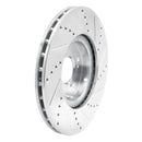 R1 04-08 Acura TL Front & Rear Drilled & Slotted Silver Brake Rotor Set