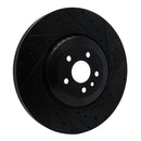 R1 21-25 Jaguar F-Pace Front Right Drilled & Slotted Black Brake Rotor