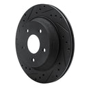 R1 88-94 Chevrolet Corvette Front Left Drilled & Slotted Black Brake Rotor