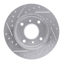R1 89-96 Nissan 240SX Front & Rear Drilled & Slotted Silver Brake Rotor Set