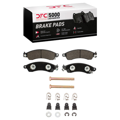 DFC 85-04 Chevrolet Corvette Front 5000 Advanced Semi Metallic Brake Pads and Hardware Kit