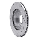 R1 03-13 Hyundai Sonata Front Right Drilled & Slotted Silver Brake Rotor