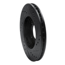 R1 84-91 BMW 325I (USA/Canada) Front Left Drilled & Slotted Black Brake Rotor