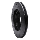 R1 95-02 BMW M3 Left Front Drilled & Slotted Black Brake Rotor