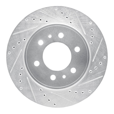 R1 09-09 Ford F-150 RWD Front Right Drilled & Slotted Silver Brake Rotor