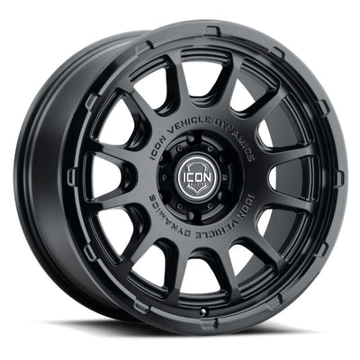 ICON Alloys Rancho 20x9 / 6x5.5 / 16mm / 5.625in BS DBL Black Wheel