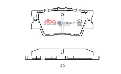 DBA 13-18 Lexus ES300h Rear SSEV Street Series Brake Pads