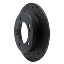 R1 83-98 Chevrolet Tracker Front Left Drilled & Slotted Black Brake Rotor