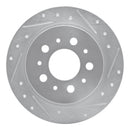 R1 95-97 Volvo 960 Rear Right Drilled & Slotted Silver Brake Rotor