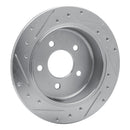 R1 96-02 Ford Crown Victoria Rear Right Drilled & Slotted Silver Brake Rotor