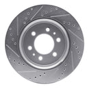 R1 07-21 Ford F-150 RWD Front Right Drilled & Slotted Silver Brake Rotor