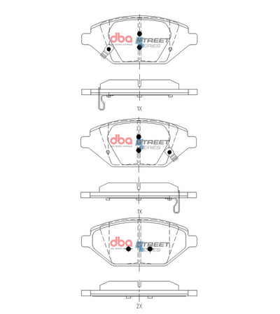 DBA 16-22 Chevrolet Spark Front Street Series Brake Pads