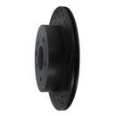 R1 93-01 Infiniti Q45 Rear Right Drilled & Slotted Black Brake Rotor