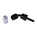 Russell 4AN ProClassic Crimp 60 Degree Hose End - Black