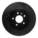 R1 14-19 Buick CASCADA Front Right Drilled & Slotted Black Brake Rotor