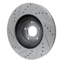 R1 12-17 Genesis G80 Front & Rear Drilled & Slotted Silver Brake Rotor Set