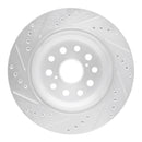 R1 07-17 Lexus LS460 Front & Rear Drilled & Slotted Silver Brake Rotor Set