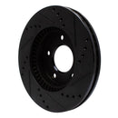 R1 95-06 Mazda Millenia Front Left Drilled & Slotted Black Brake Rotor