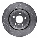 R1 12-20 BMW 335i GT xDrive Rear Drilled & Slotted Silver Brake Rotor Set