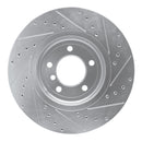 R1 01-08 BMW 330I Front Left Drilled & Slotted Silver Brake Rotor