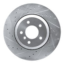 R1 04-10 BMW 535i Front & Rear Drilled & Slotted Silver Brake Rotor Set