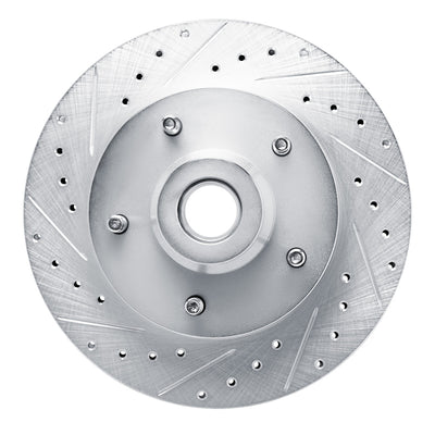 R1 94-02 Dodge Ram 1500 Van Front Left Drilled & Slotted Silver Brake Rotor