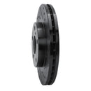 R1 92-98 Lexus SC300 Front Right Drilled & Slotted Black Brake Rotor