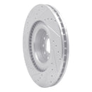 R1 01-03 Audi S8 Front Right Drilled & Slotted Silver Brake Rotor