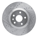 R1 13-19 Buick Regal Front Drilled & Slotted Silver Brake Rotor Set