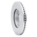 R1 07-10 Kia Rondo (USA) Front Right Drilled & Slotted Silver Brake Rotor