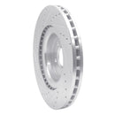 R1 13-19 Mercedes-Benz GL350 Front Right Drilled & Slotted Silver Brake Rotor