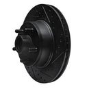 R1 68-73 Ford Mustang Front Right Drilled & Slotted Black Brake Rotor
