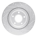 R1 05-13 Cadillac XLR Front Left Drilled & Slotted Silver Brake Rotor