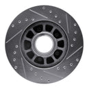 R1 83-92 Ford BRONCO II Front Left Drilled & Slotted Silver Brake Rotor