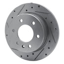 R1 06-18 Dodge Sprinter 3500 Rear Left Drilled & Slotted Silver Brake Rotor
