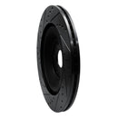 R1 10-24 Jaguar XFR-S Rear Right Drilled & Slotted Black Brake Rotor