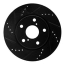 R1 06-18 Lexus HS250h Front & Rear Drilled & Slotted Black Brake Rotor Set
