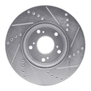 R1 13-22 Honda Accord Front Drilled & Slotted Silver Brake Rotor Set