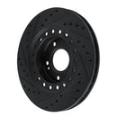 R1 93-99 Dodge STEALTH Front Right Drilled & Slotted Black Brake Rotor