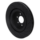 R1 2003-2017 Dodge Viper Front Left Drilled & Slotted Black Brake Rotor