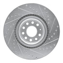 R1 06-13 Audi S3 Front Drilled & Slotted Silver Brake Rotor Set