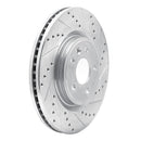 R1 11-19 Ford Flex Front Drilled & Slotted Silver Brake Rotor Set