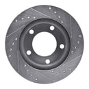 R1 76-86 Jeep Scrambler Front Left Drilled & Slotted Silver Brake Rotor