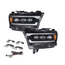 Form Lighting 2019-2024 Ram 1500 Sequential LED Projector Headlights (Pair)