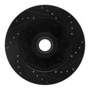 R1 93-95 Chevrolet G30 Front Left Drilled & Slotted Black Brake Rotor