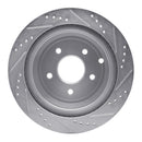 R1 03-24 Nissan Pathfinder Rear Drill & Slot Silver Rotors